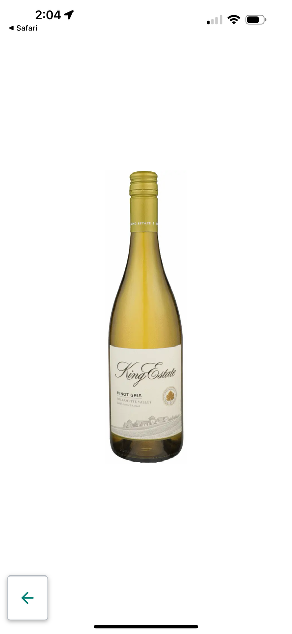 King Estate Pinot Gris 750ML Bottle