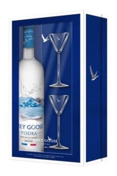 Grey Goose Martini Glass Gift Set