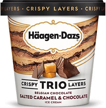 Häagen-Dazs Crispy Trio Layers Belgian Chocolate Salted Caramel & Chocolate