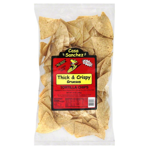 Casa Sanchez Tortilla Chips Thin & Crispy Gruesos