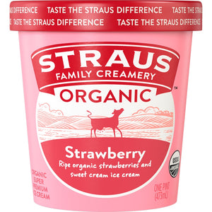 Straus Organic Strawberry Ice Cream