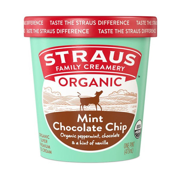 Straus Organic Mint Chocolate Chip Ice Cream